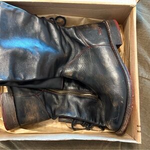 Black Leather BedStu Women’s Boots